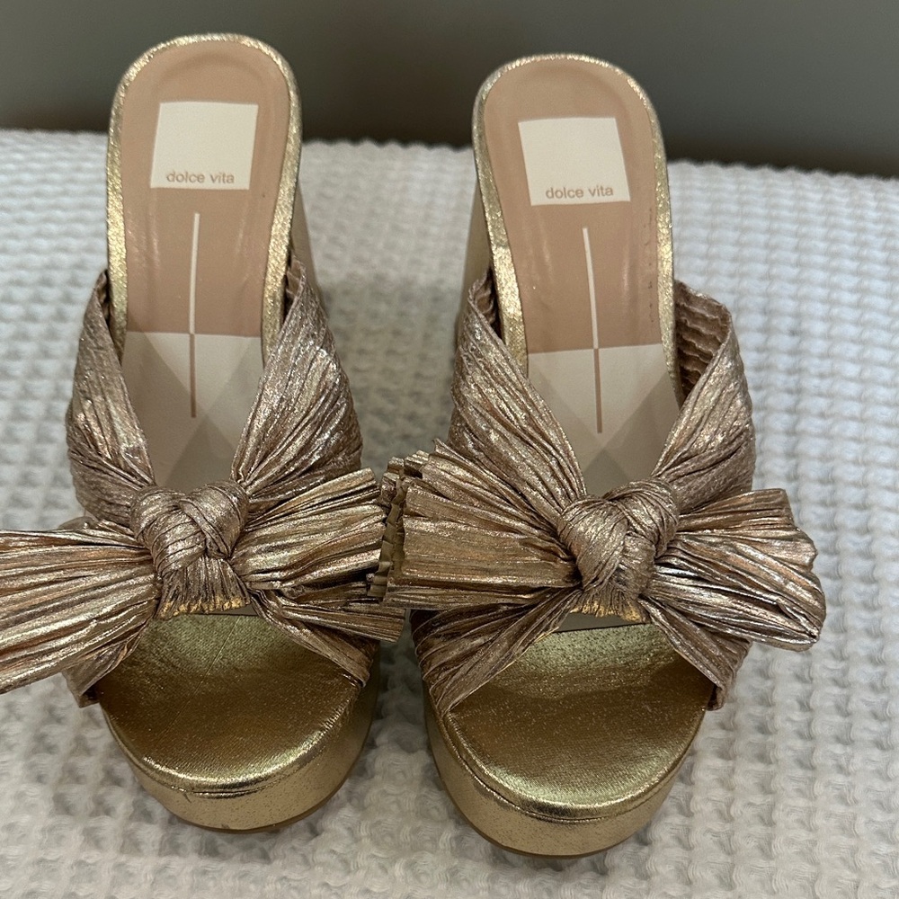 Dolce Vita Gold Metallic Mules